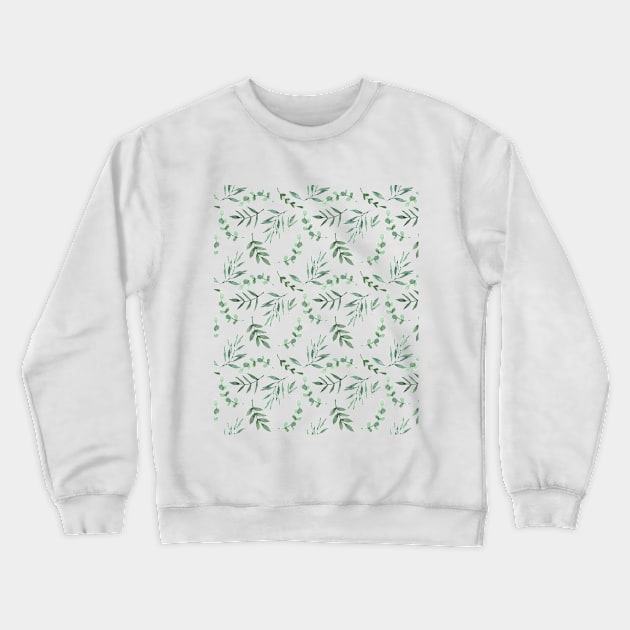 Eucalyptus leaves pattern Crewneck Sweatshirt by hedehede